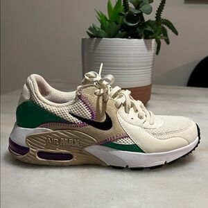 Nike Air Max Women's Sneakers - Beige, Green, Purple